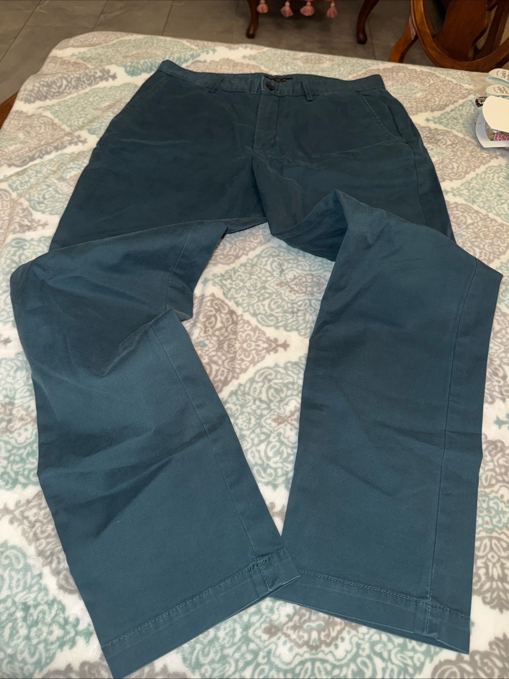 Banana Republic Teal-Green Chino Pants